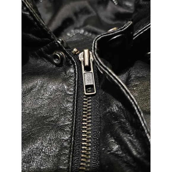 Vintage Hill & Archer Jacket Mens 42 Leather Bomber Quilted Lined 90s - Picture 2 of 8